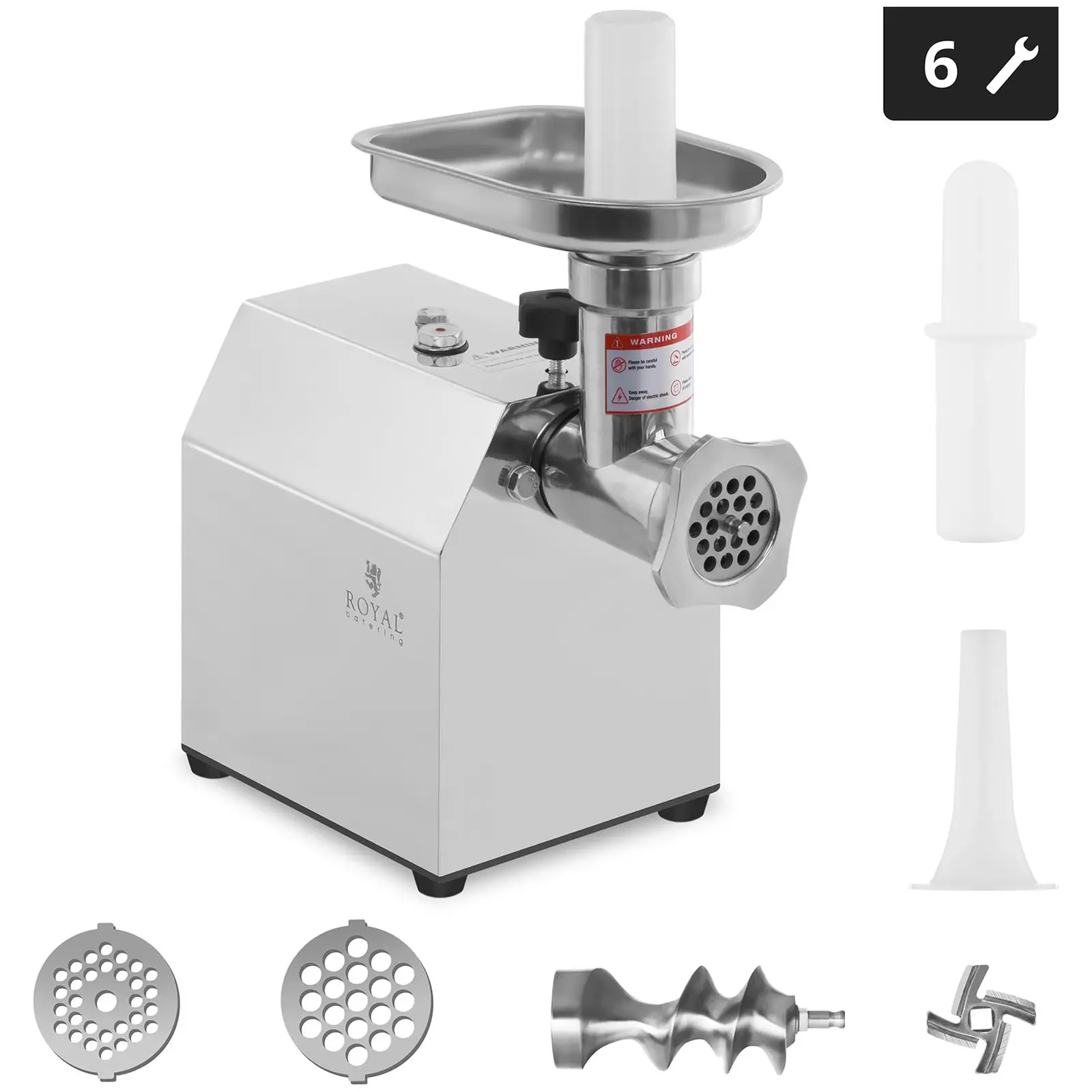 Stainless Steel Meat Mincer - Return Flow - 70 kg/h