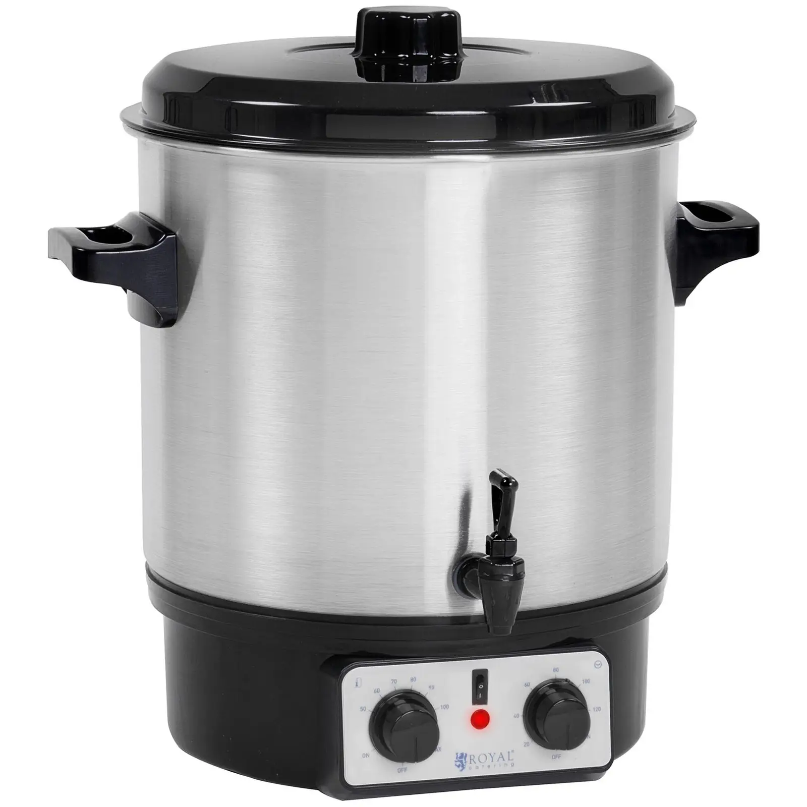 Bollitore vin brulè - 27 L - Timer - rubinetto di scarico - Acciaio inox