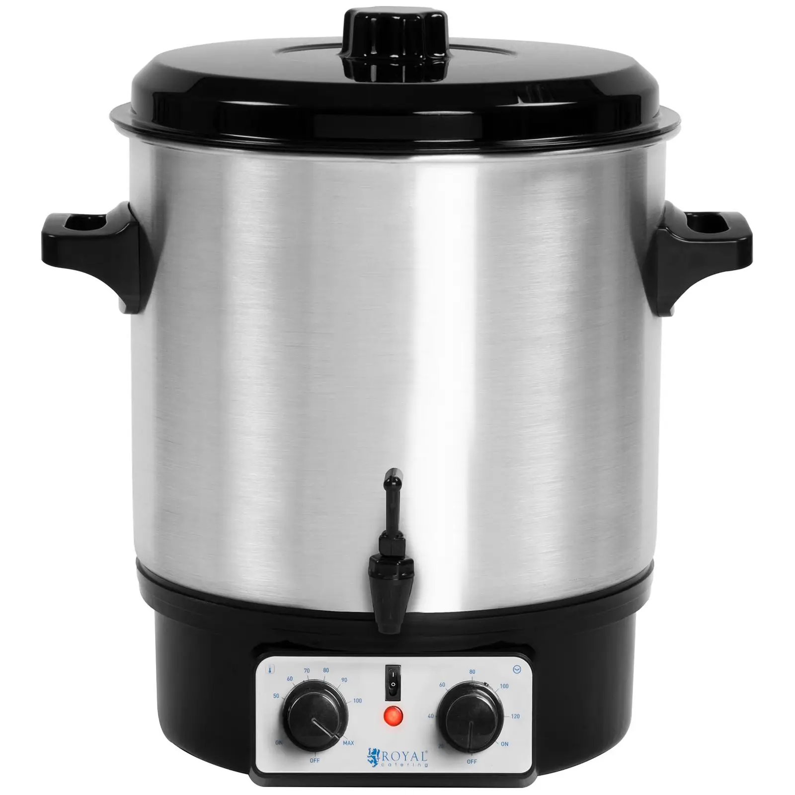 Bollitore vin brulè - 27 L - Timer - rubinetto di scarico - Acciaio inox