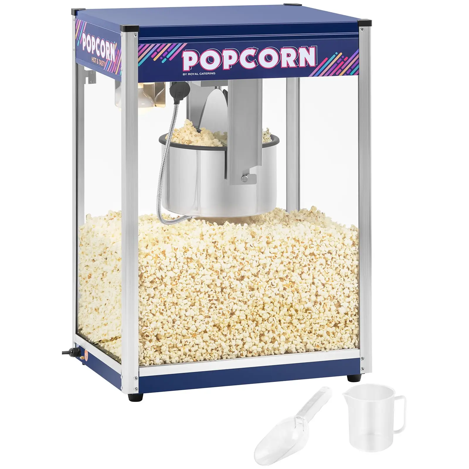 Popcornmaskine blå - 16 ounce - XXL