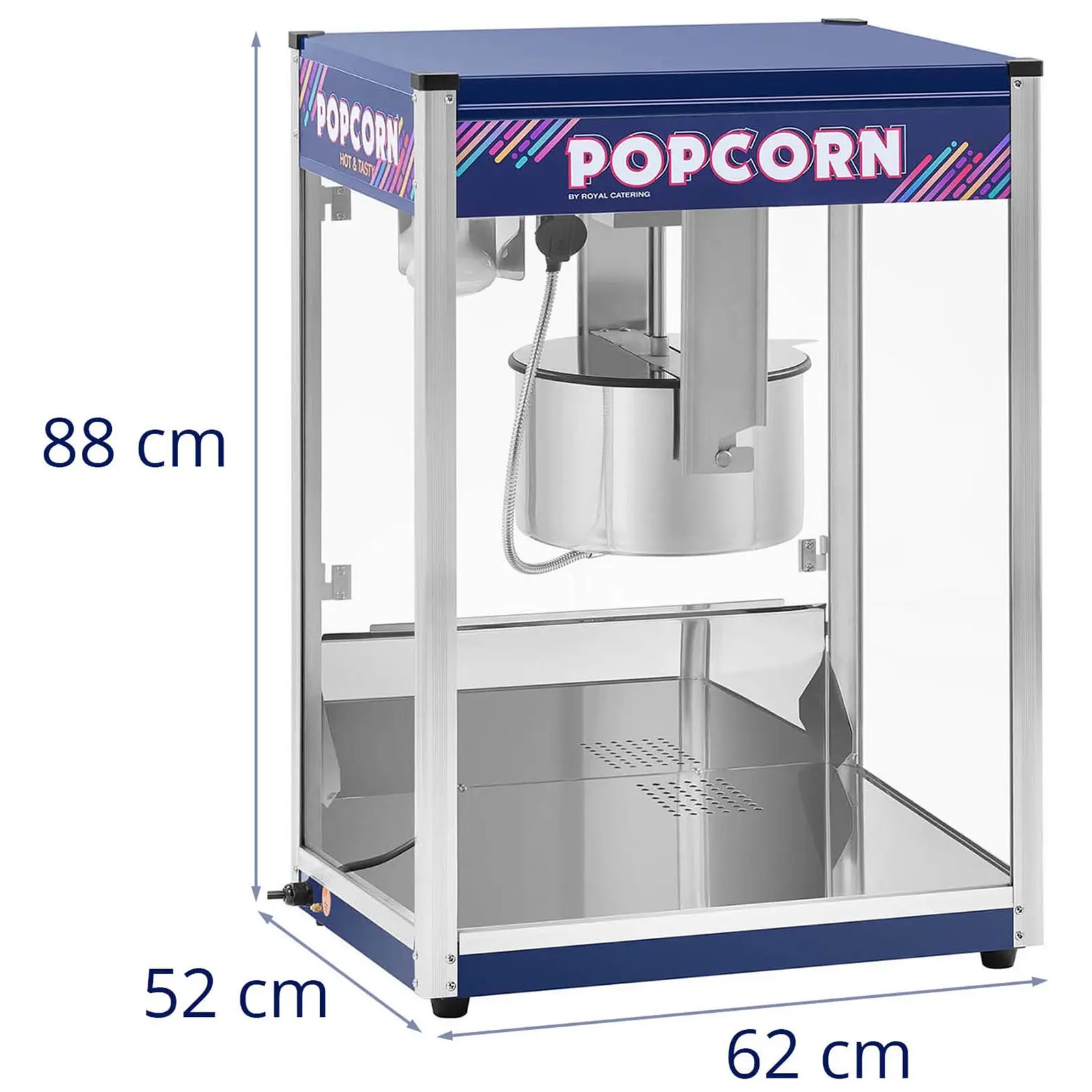 Macchina per pop corn - blu - 16 oz - XXL