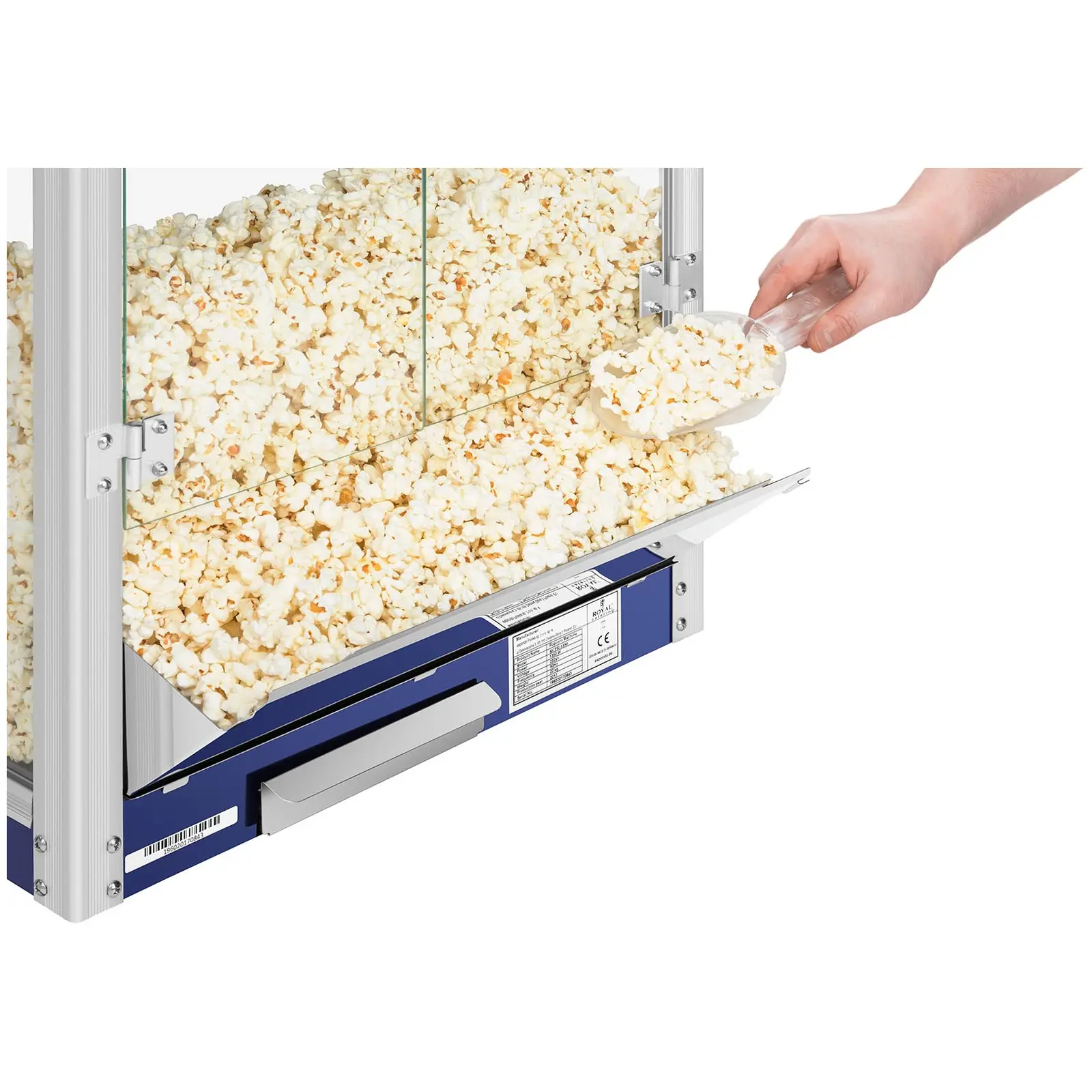 Machine à popcorn - Bleue - 8 oz (Compartiment de stockage chauffant: Oui)