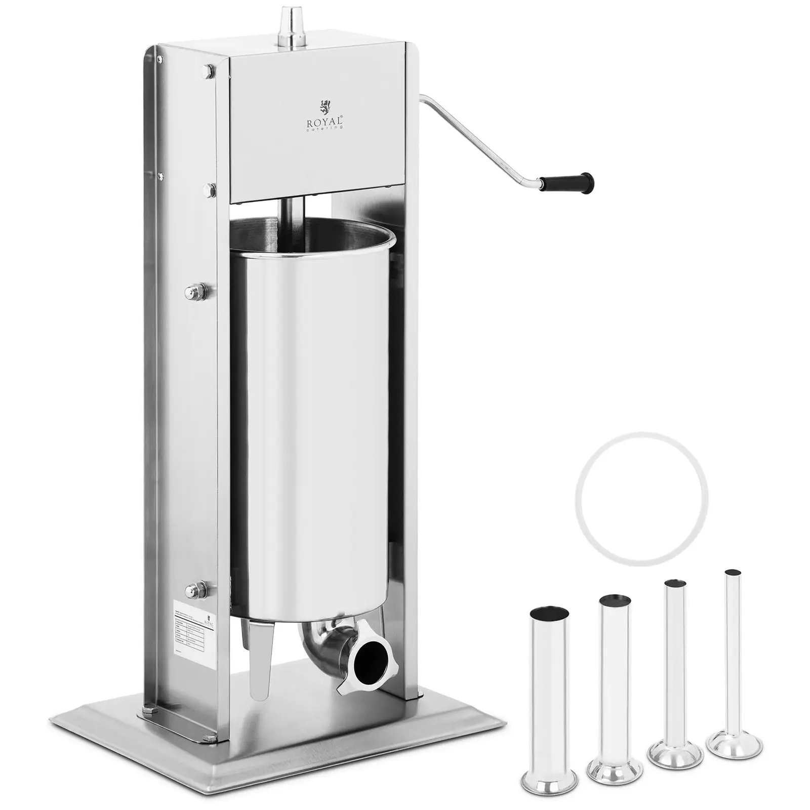 Insaccatrice per salsiccia e salumi - 15 L - Manuale - Verticale - Acciaio inox