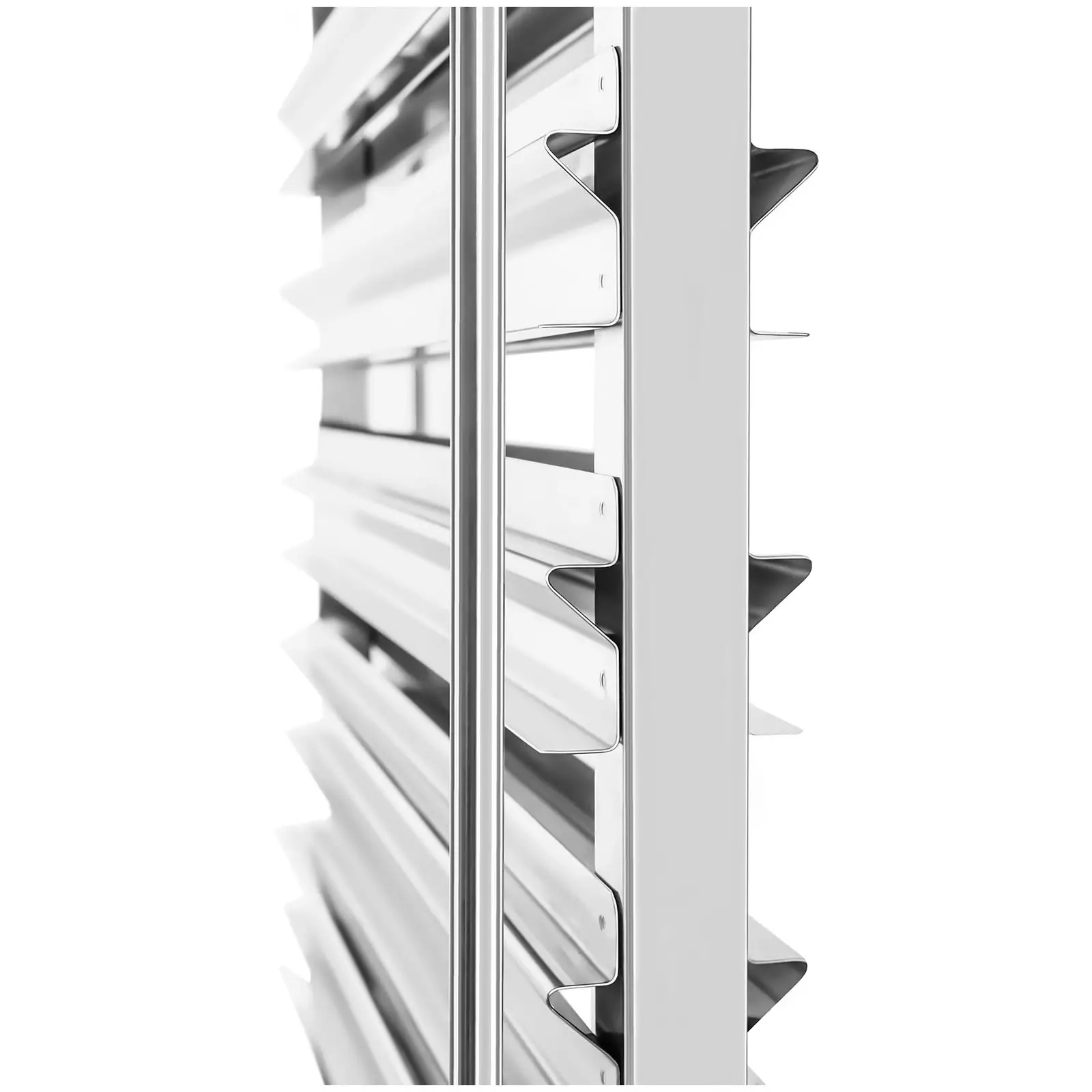 Tablettwagen - Edelstahl - für 16 x GN 1/1 - Längseinschub - 160 kg - 2 Sicherheitsbügel - Royal Catering 