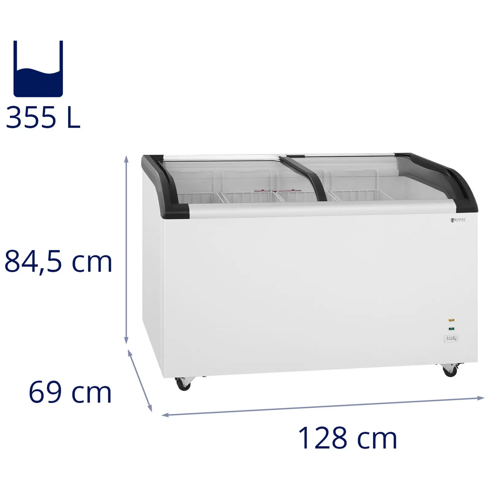 Pultový mrazák - 355 l (Materiál: Hliník)