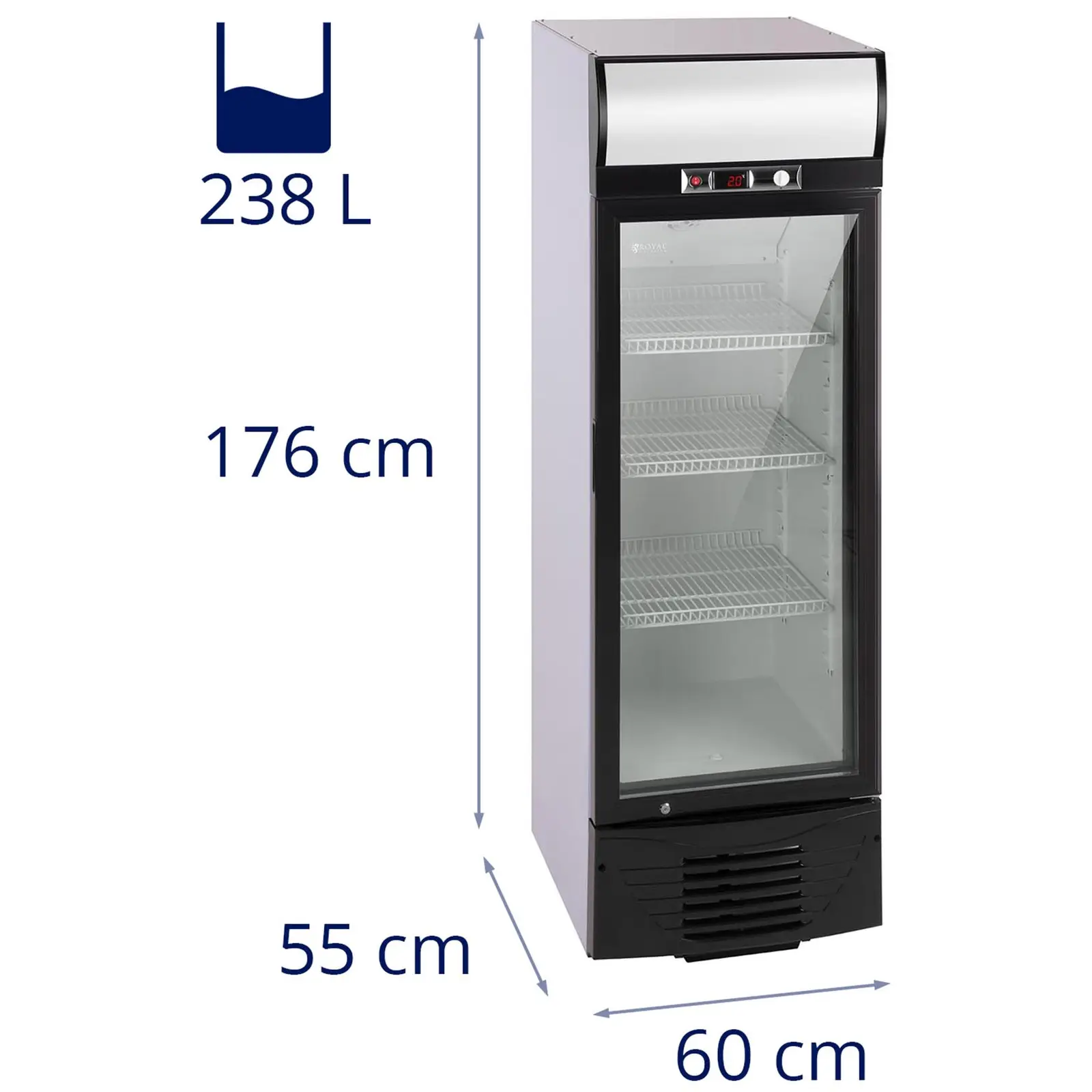 Хладилник за търговски цели за напитки - 238 л - LED