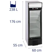 Vetrina frigo per bibite - 238 L - LED