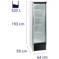 Chladnička na nápoje - 320 l - LED - hliníkový rám
