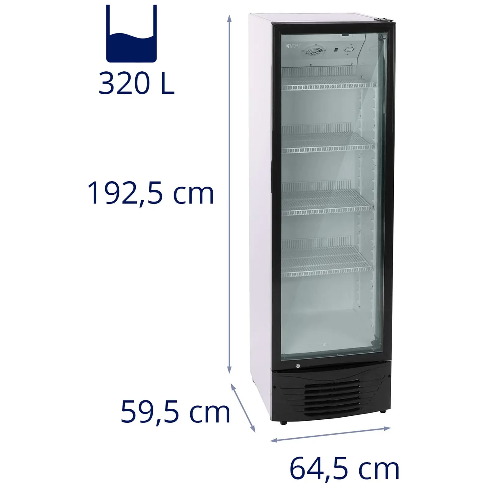 Komercialni hladilnik za pijačo - 320 L - LED - črn okvir