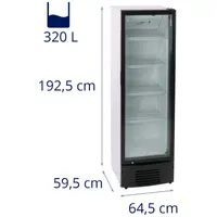 Flaskekjøleskap - 320 L - LED - svart ramme