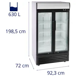 Prosklená chladnička na nápoje - 630 l