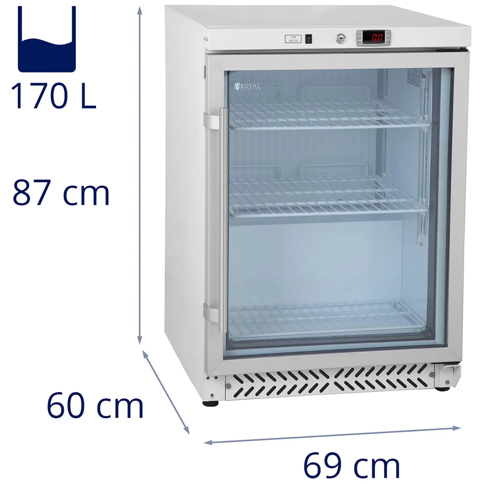 Glass door fridge - bottle fridge - 170 L