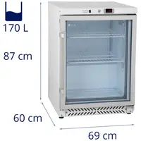 Glastürkühlschrank - Flaschenkühlschrank - 170 L