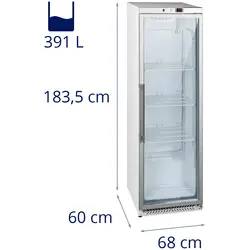 Glastürkühlschrank - Flaschenkühlschrank - 391 L
