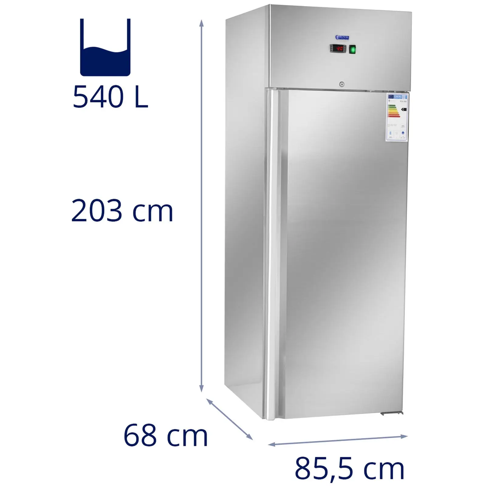 Jääkaappi - 540 litraa - ruostumatonta terästä