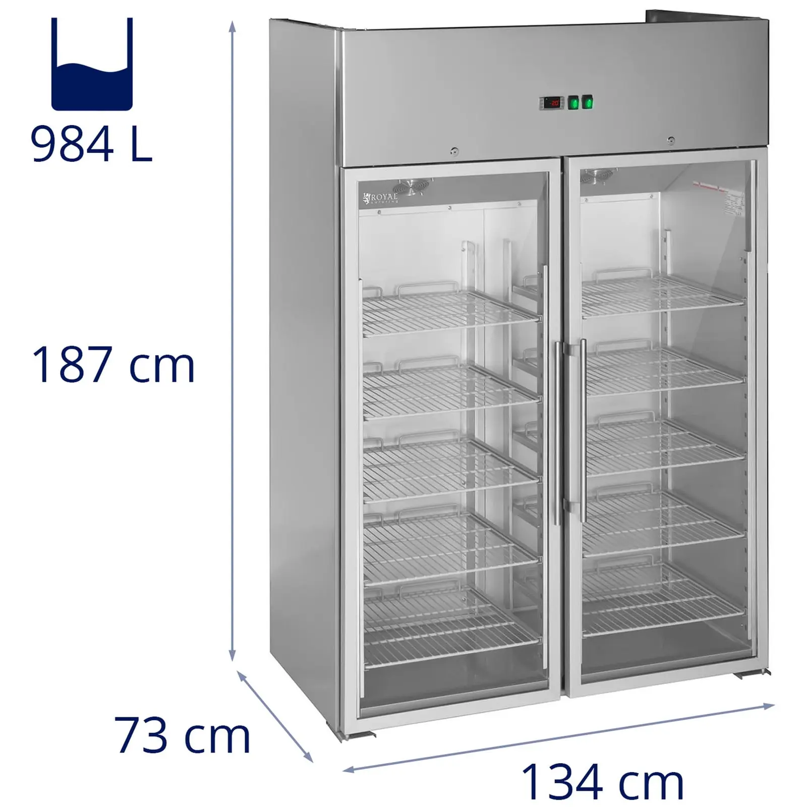 Хладилник със стъклена врата - 984 л