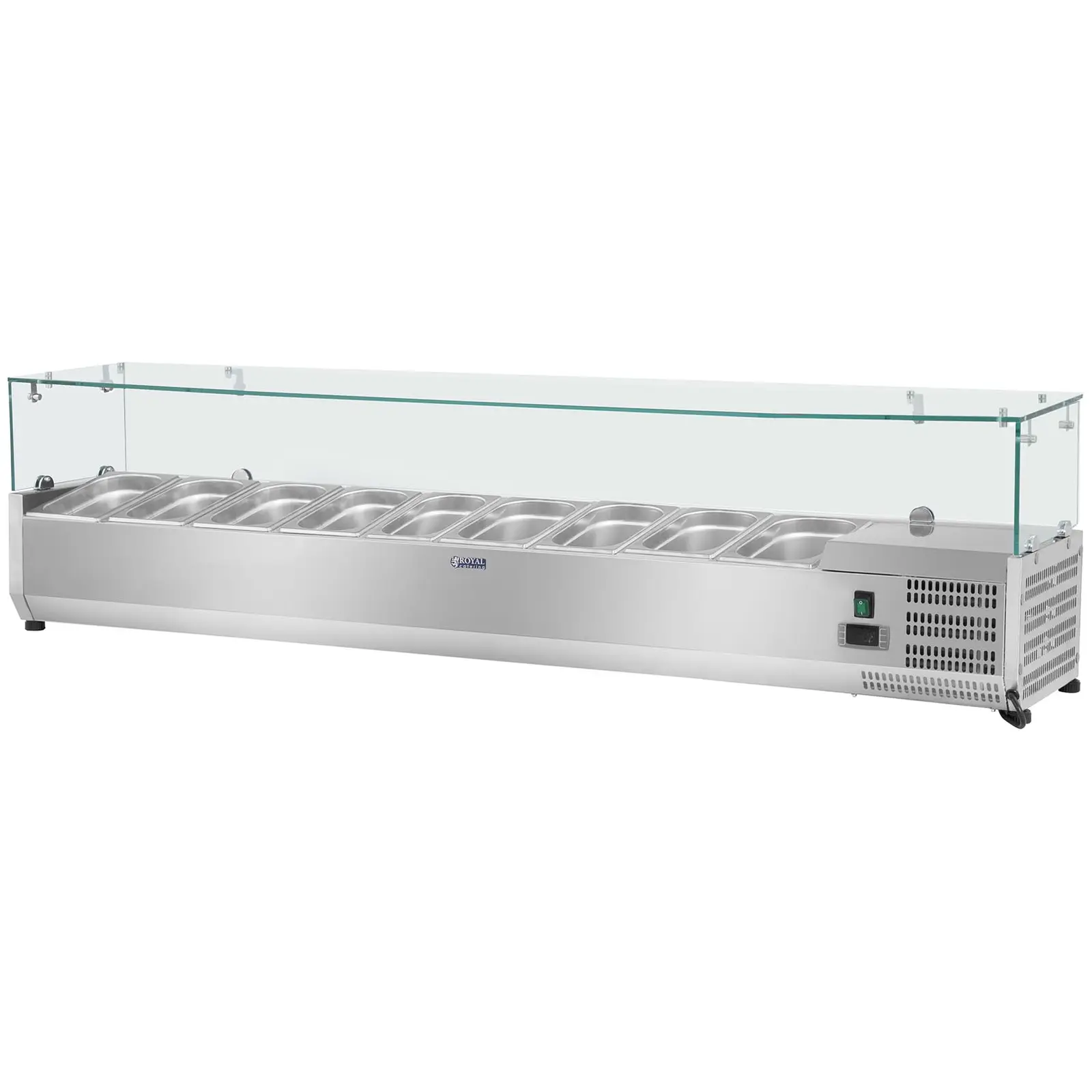 Vitrina refrigerada - 180 x 33 cm h- cubierta de cristal