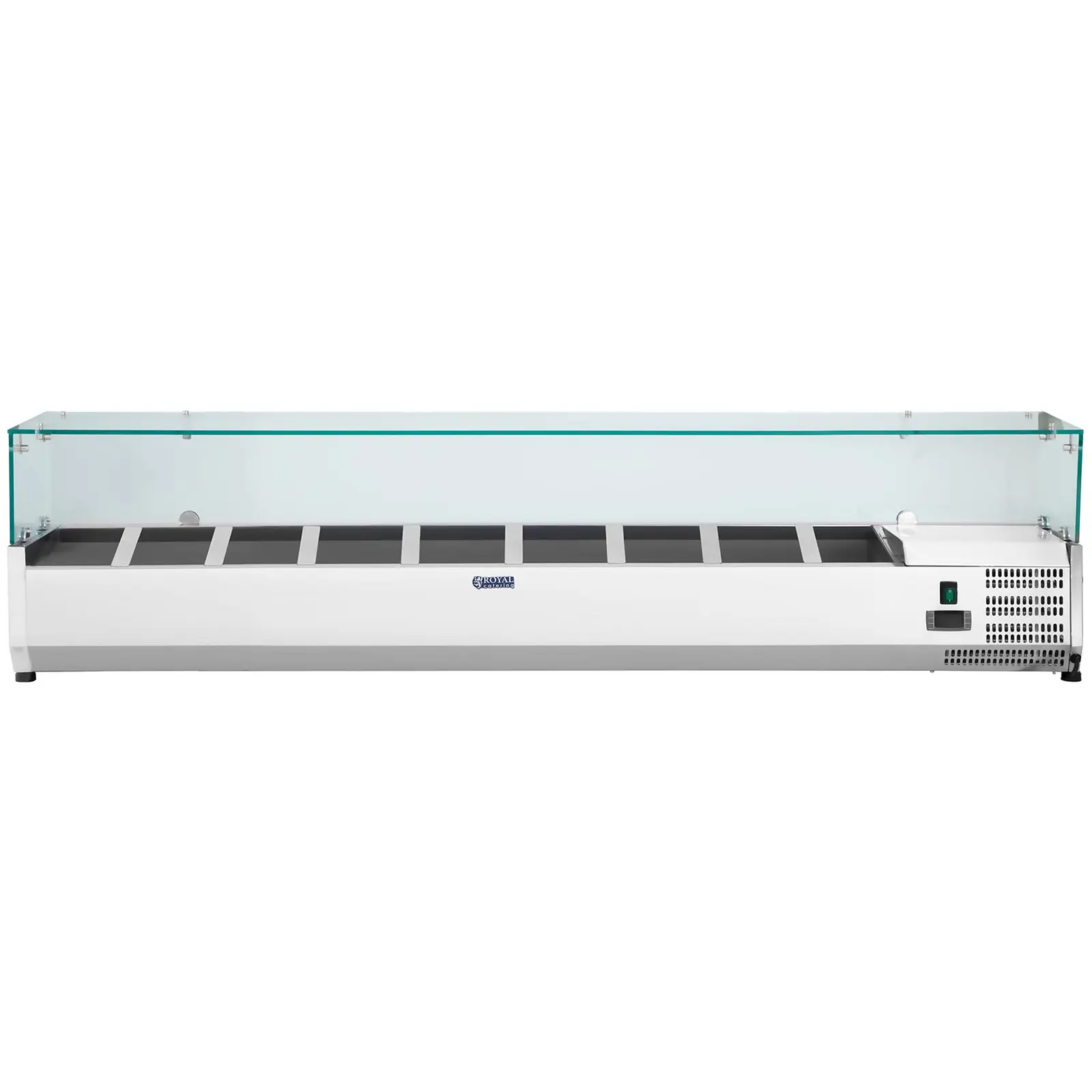 Vitrina refrigerada - 180 x 33 cm h- cubierta de cristal