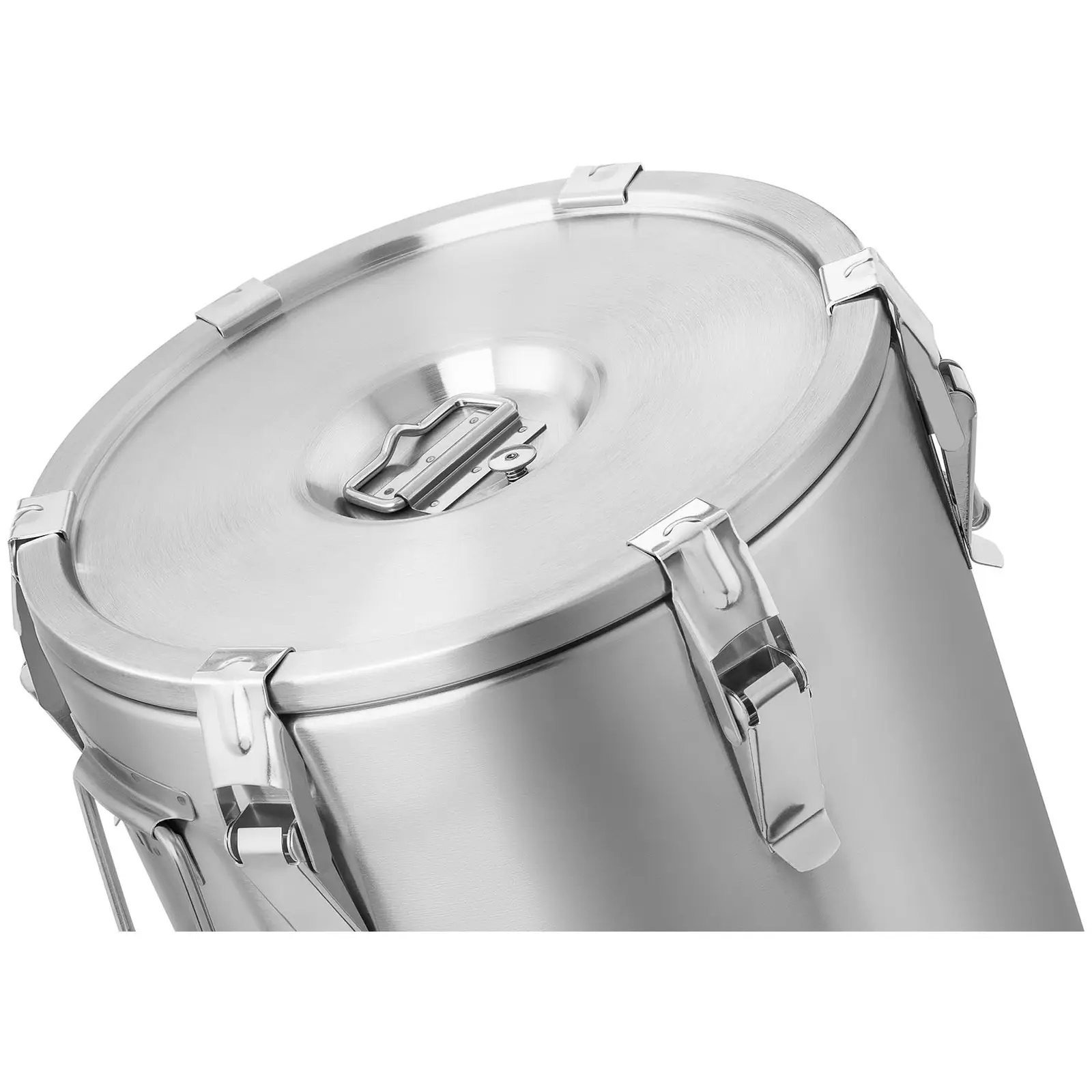 Conteneur isotherme - acier inoxydable - 15 L - avec robinet (Dimensions [mm]: Intérieur : Ø 300 x 230)