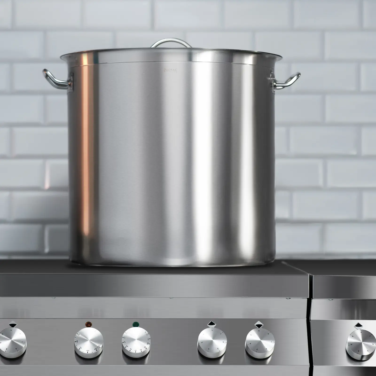 Kookpan inductie - 70 l - Ø 45 cm - Royal Catering (Kleur: Zilver)