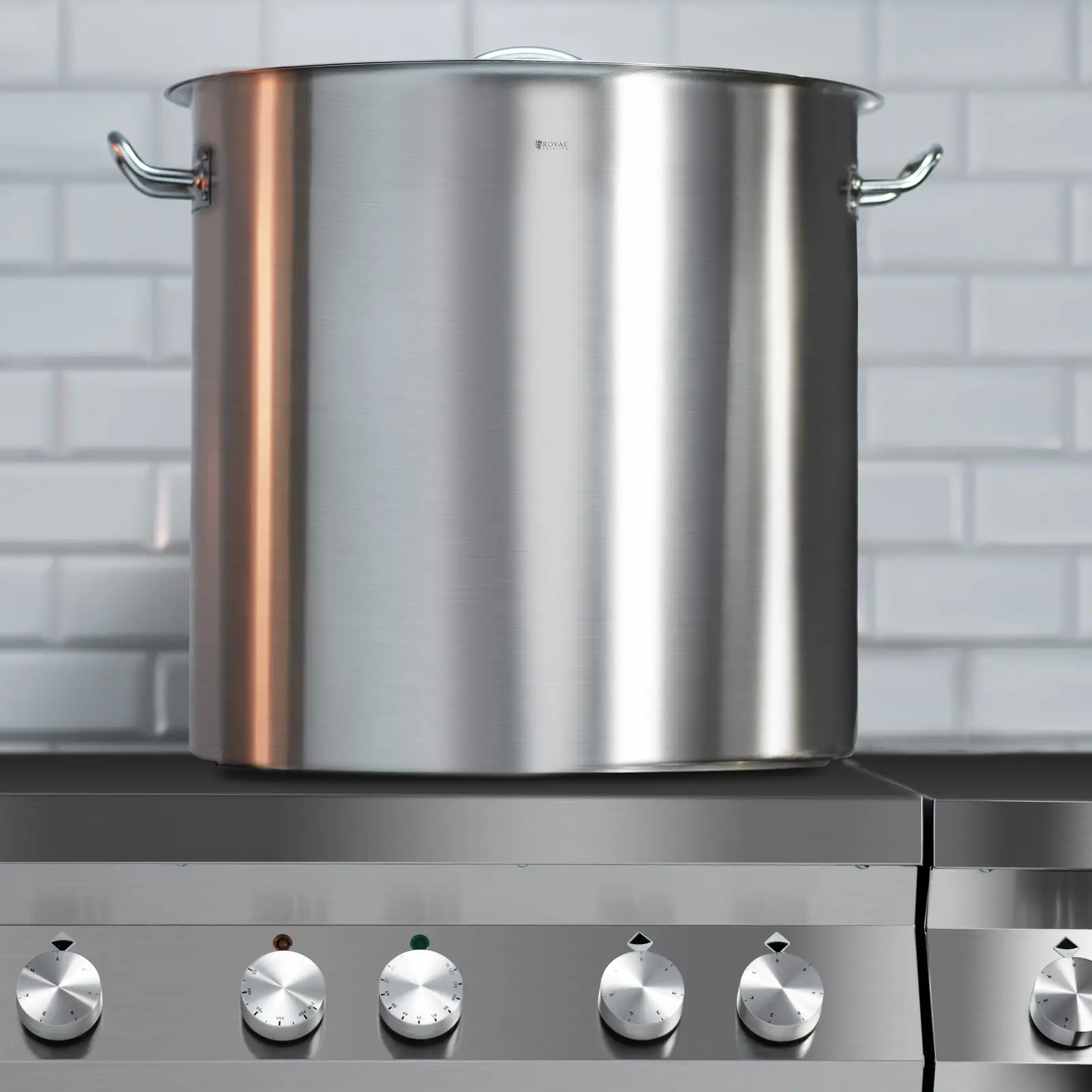 Oală inducție - 98 L - Ø 50 cm - Royal Catering (Culoare: Argint)