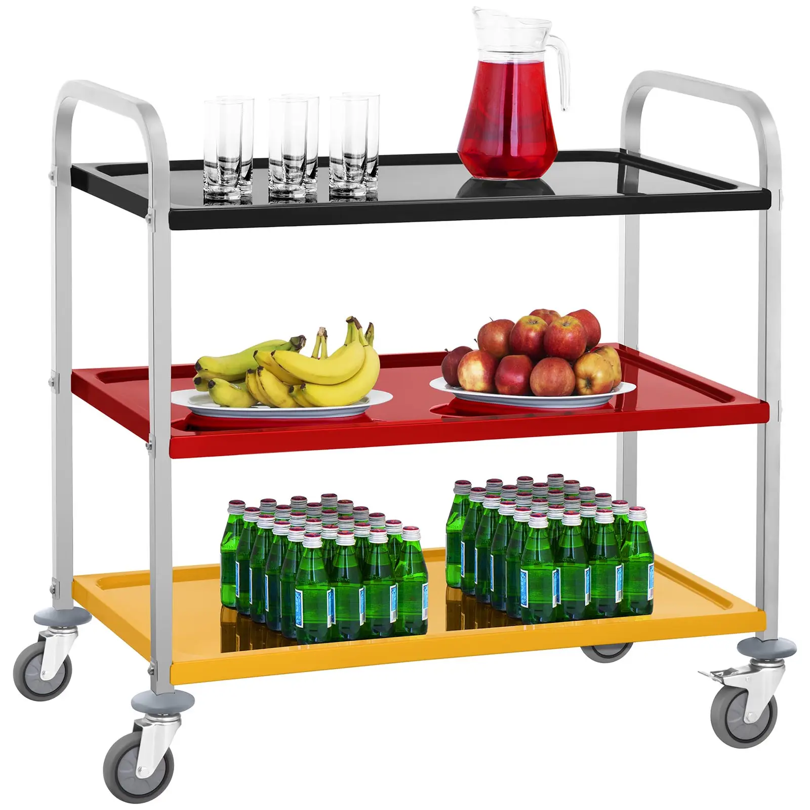 Serving Trolley - 3 Shelves - Up to 150 kg - Multicoloured