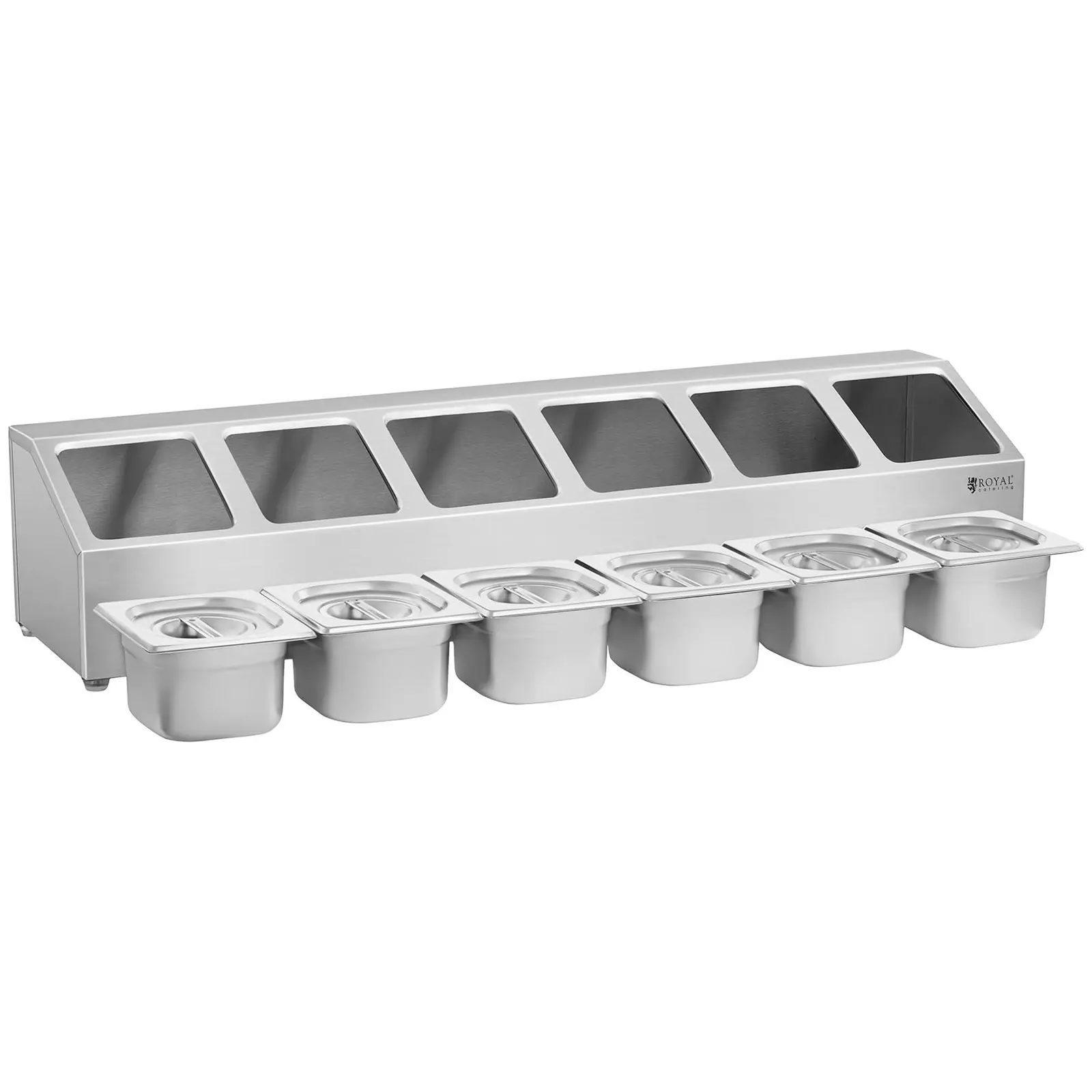 Gastronorm Pan Holder - Incl 6 1/6 Gastronorm Containers with Lids