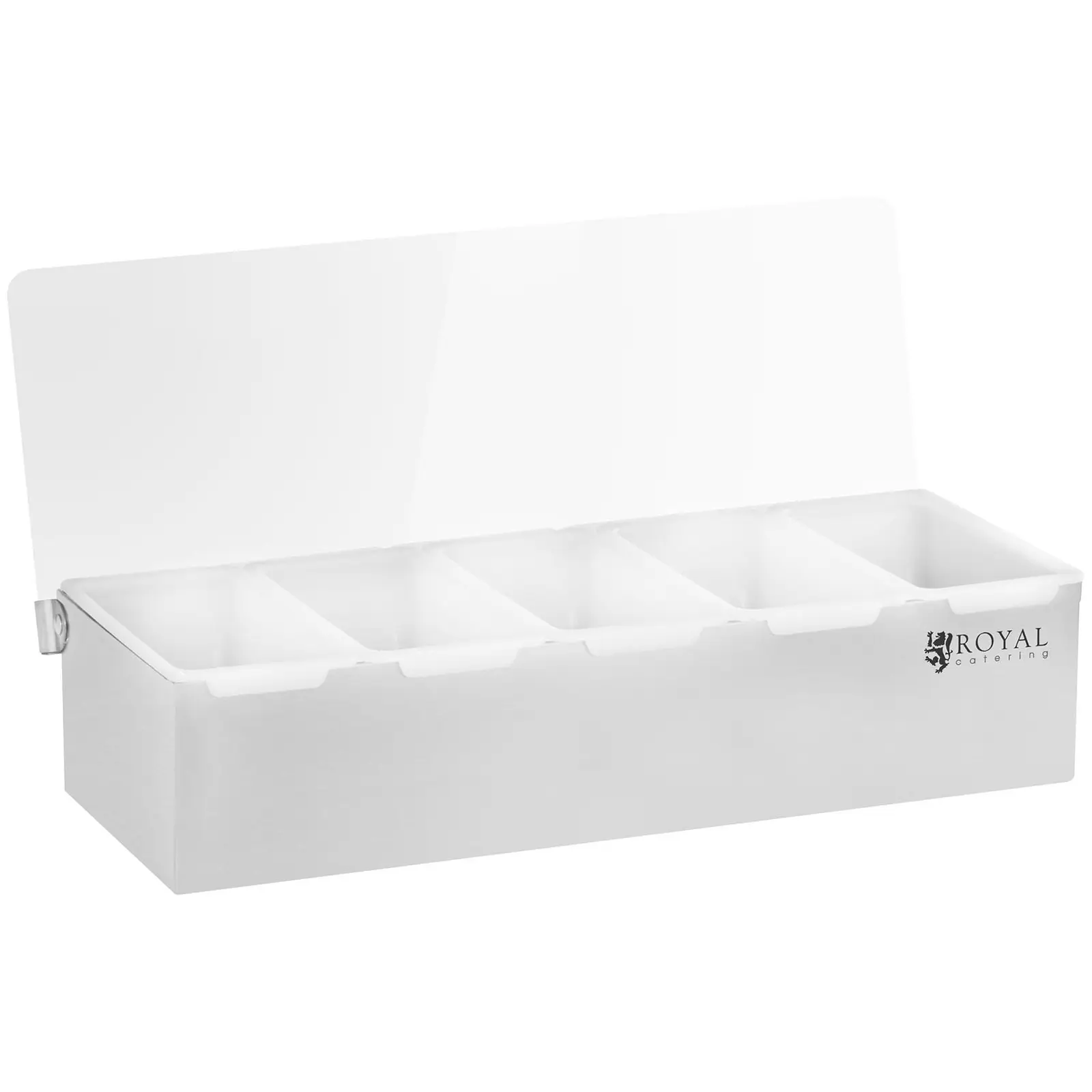 Caja para condimentos - Acero inoxidable/PP - 5 x 450 ml