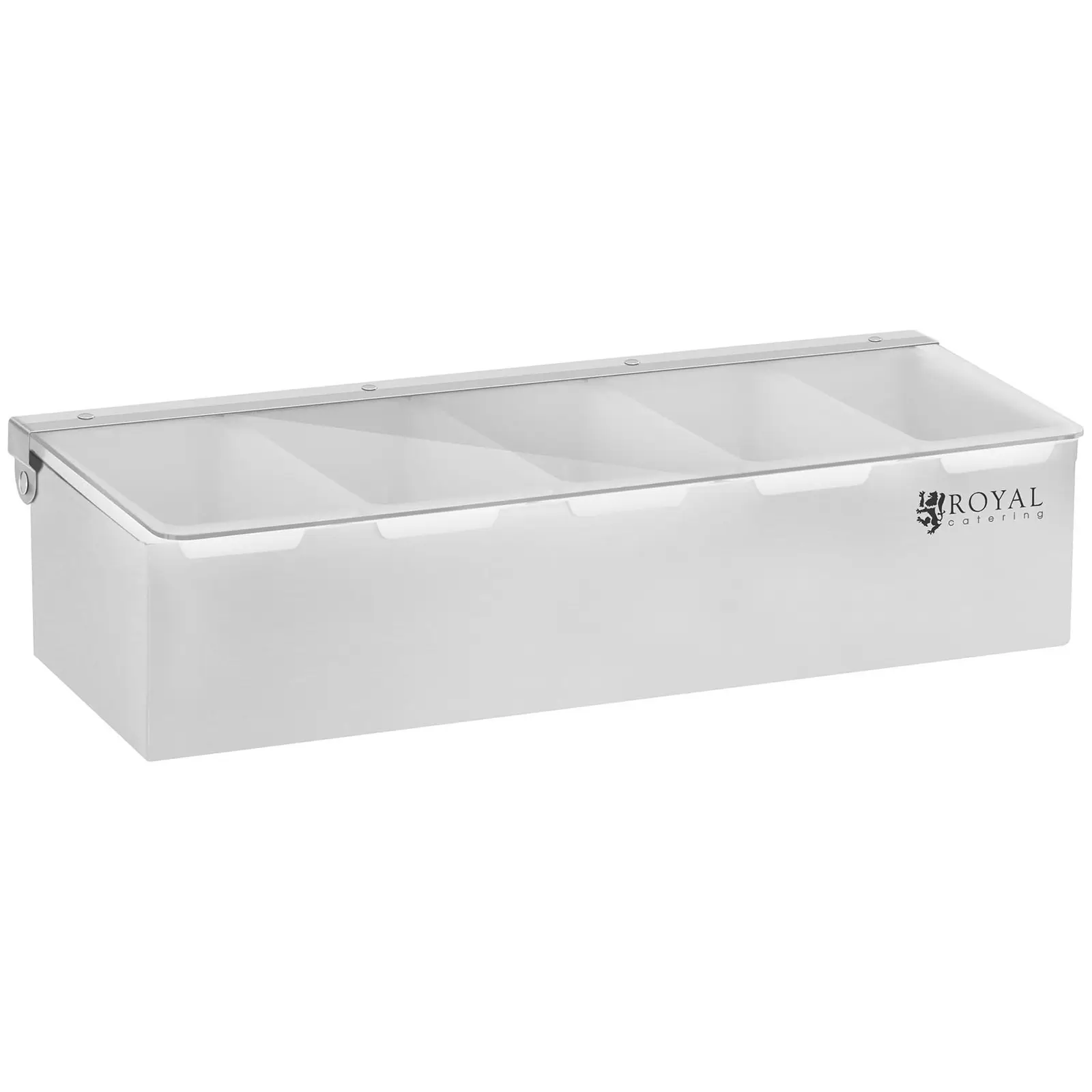 Nástavba s nádobami na kuchyňské přísady – ušlechtilá ocel/PP - 5 x 450 ml (Materiál: Ušlechtilá ocel)