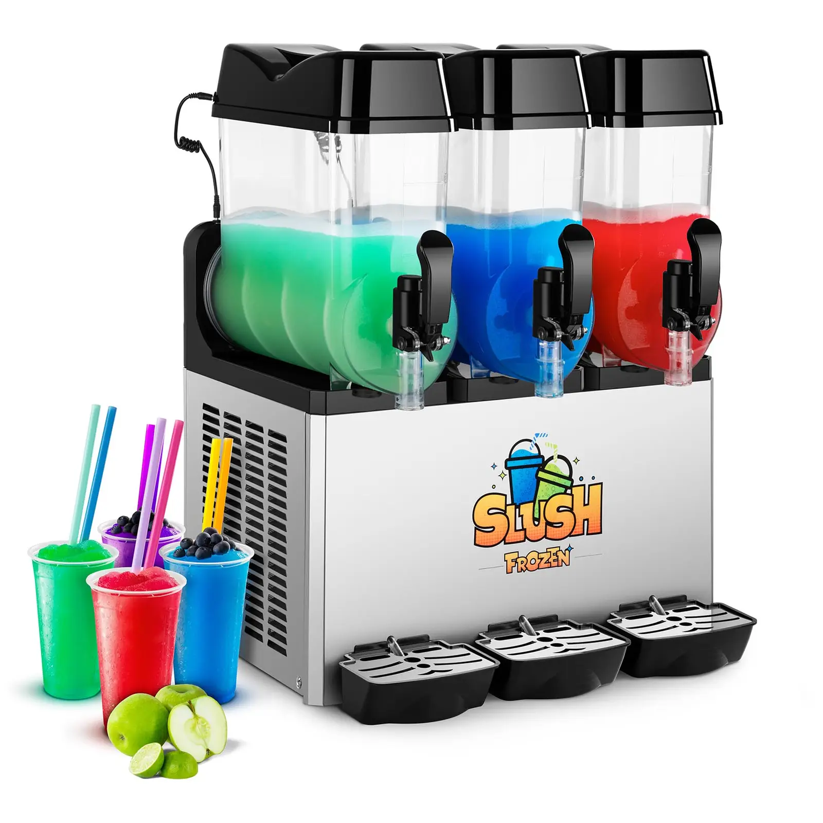 Slush ice-maskine - 3 x 12 l - LED