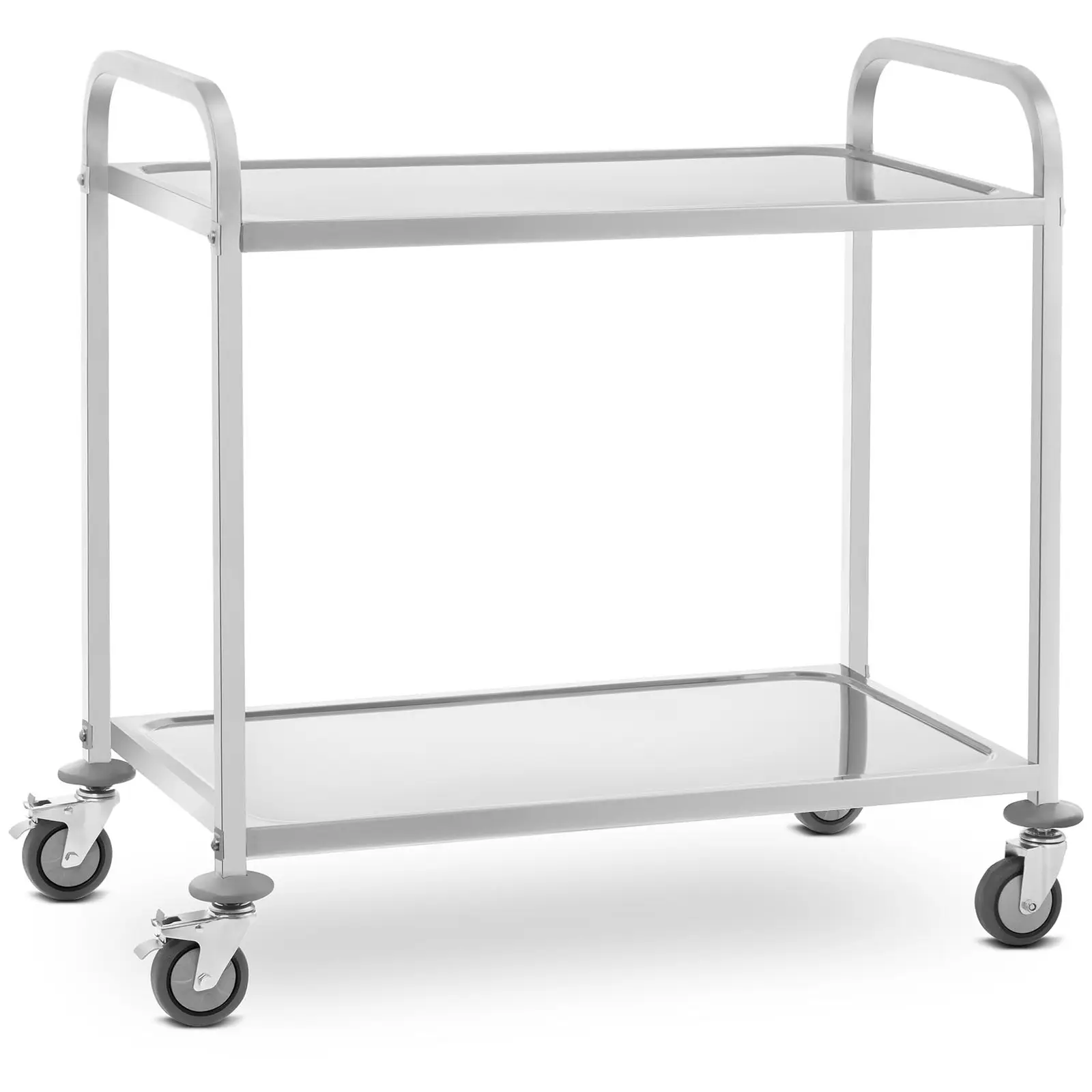 Servierwagen - Edelstahl - 2 Borde - Ablagen: 90 x 50 cm - 200 kg - Royal Catering