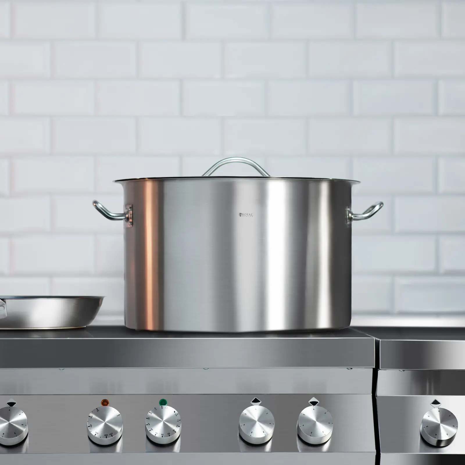 Kookpan inductie - 31 l - Ø 40 cm - Royal Catering (Materiaal: Roestvrij staal)