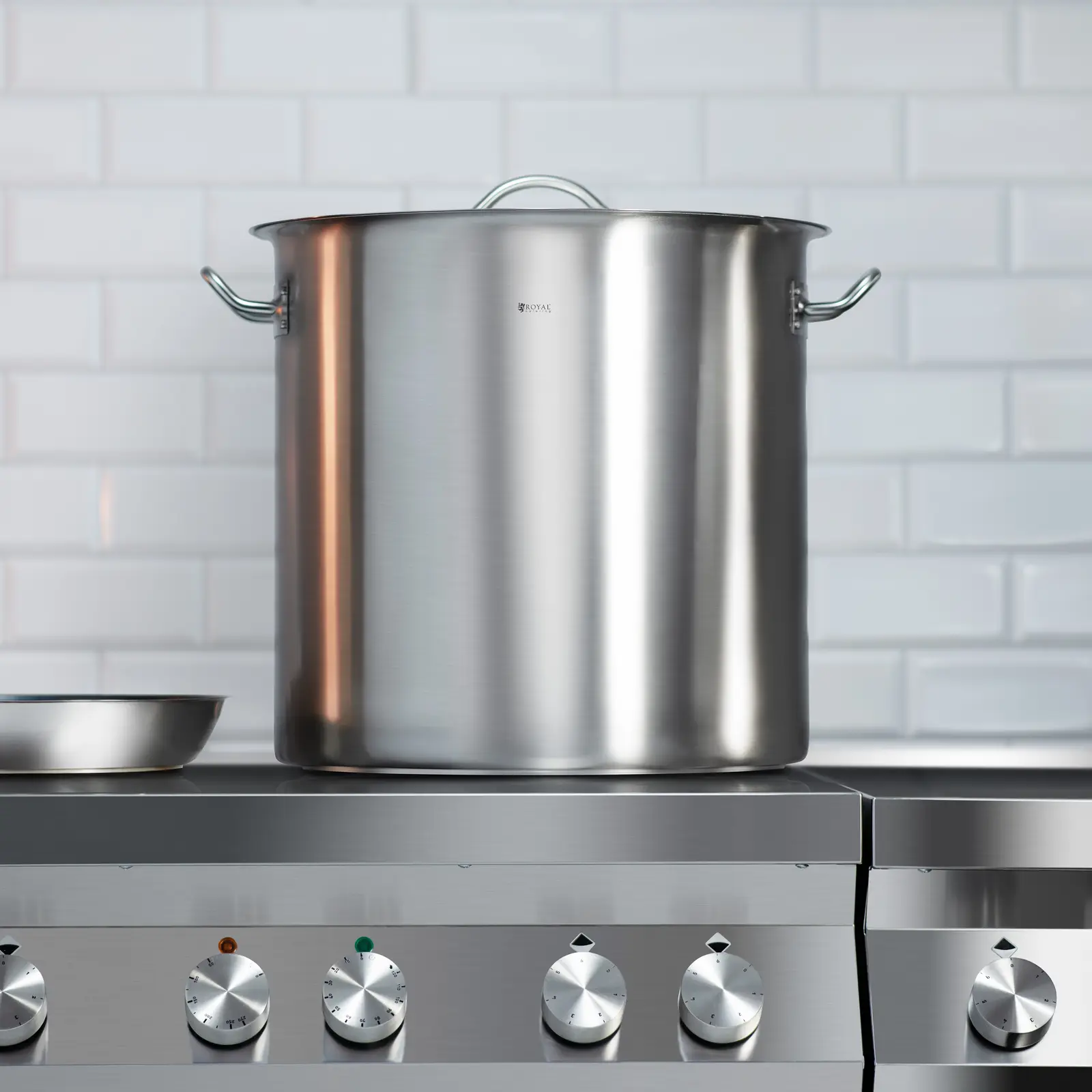 Oală inducție - 48 L - Ø 40 cm - Royal Catering (Culoare: Argint)