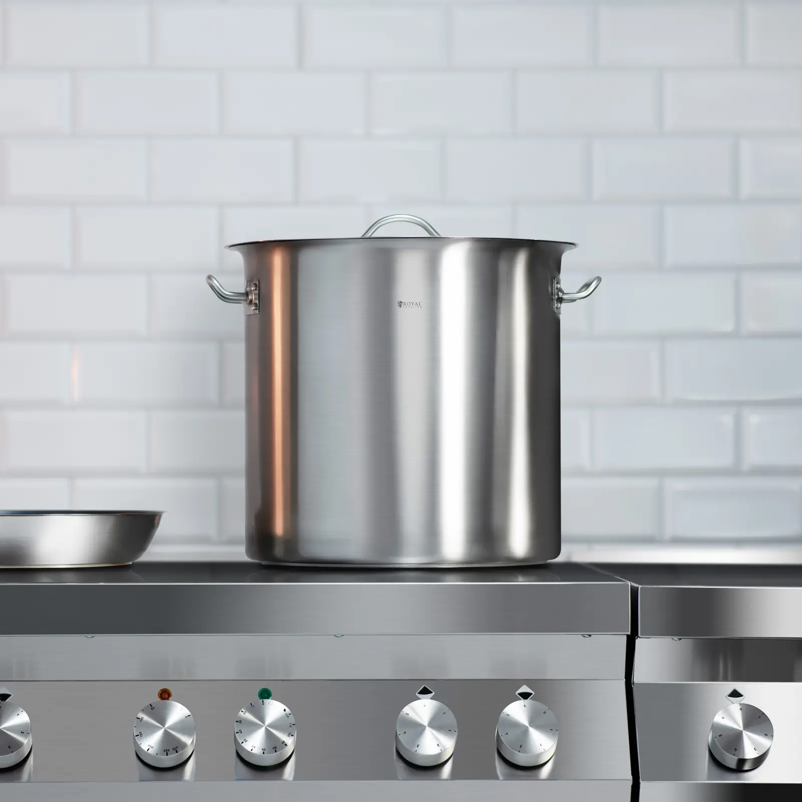 Induction Cooking Pot - 25 l - Ø 32 cm - Royal Catering (Material: Stainless steel)