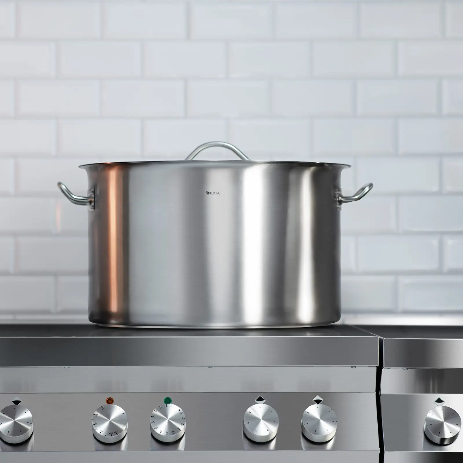 Kochtopf Induktion - 44 L - Ø 45 cm - Royal Catering (Farbe: Silbern)