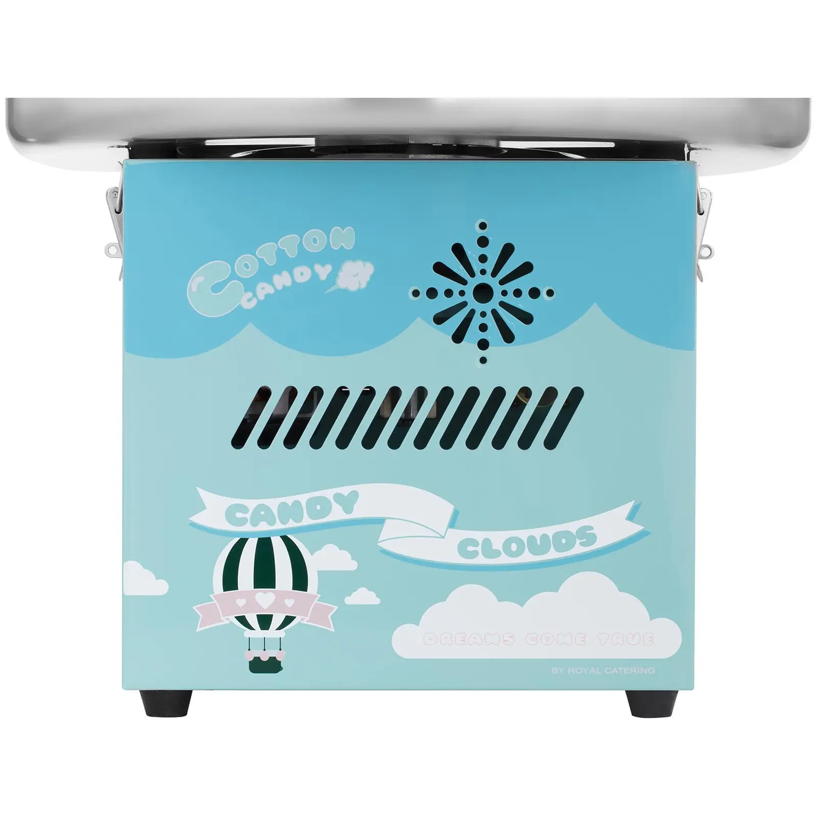 Stroj na cukrovou vatu - 52 cm - 1 200 W - tyrkysový (Vozík: Ne)