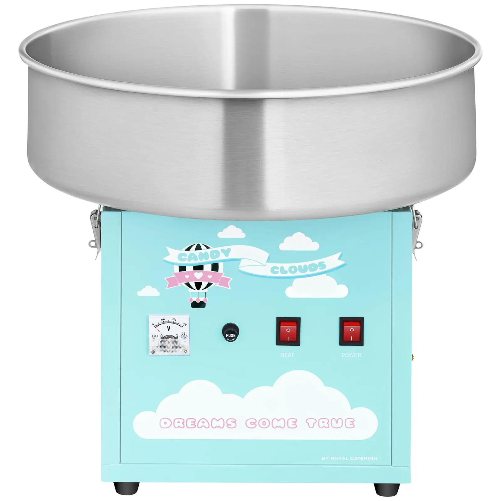 Stroj na cukrovou vatu - 52 cm - 1 200 W - tyrkysový (Ohřevná zásuvka: Ano)