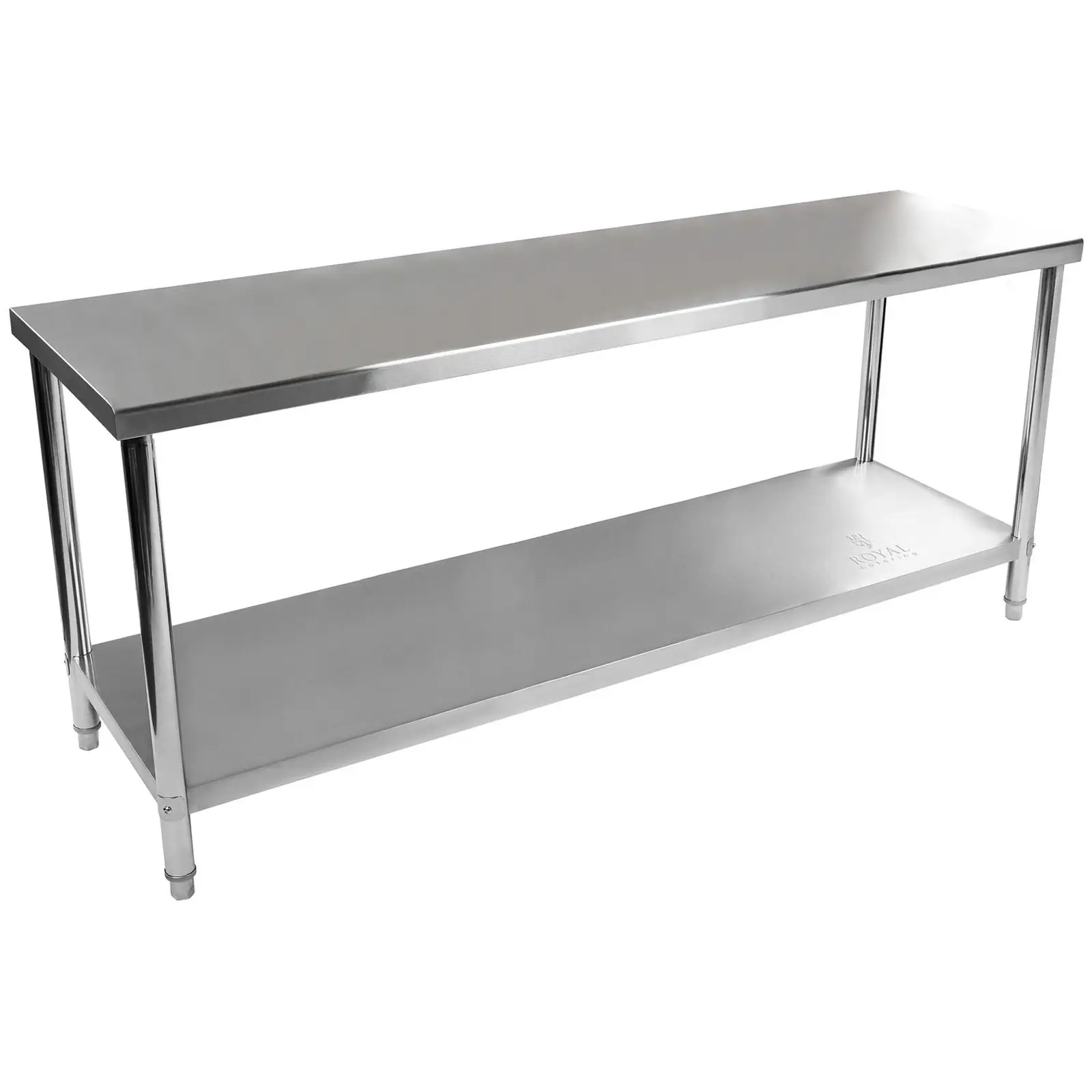 Table de travail inox - ECO - 200 x 60 cm - 160 kg - Royal Catering (Installation nécessaire: Oui)