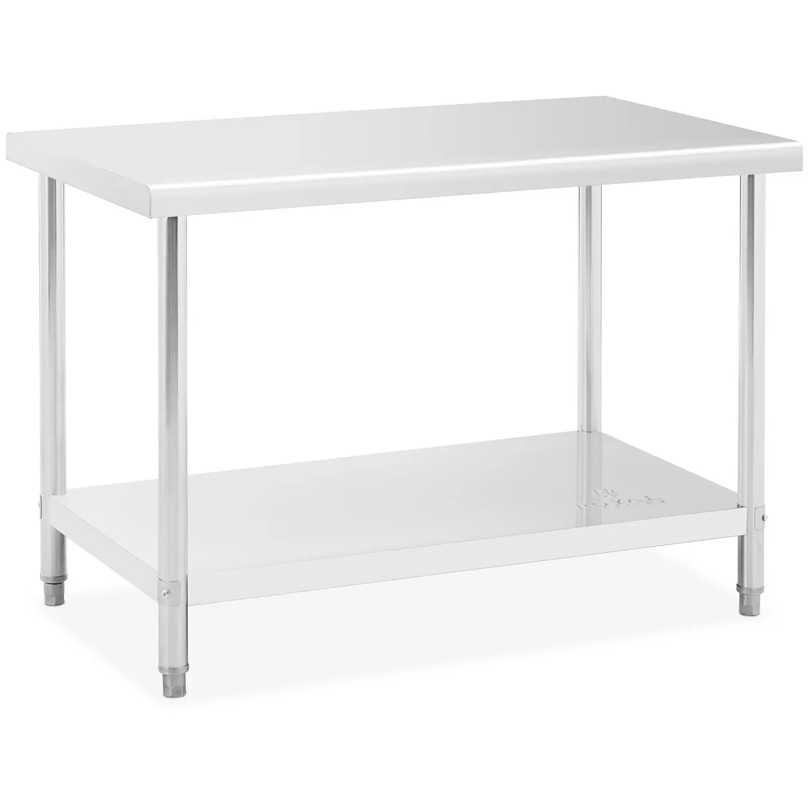 B-varer Arbeidsbenk i rustfritt stål - ECO - 120 x 70 cm - 115 kg - Royal Catering