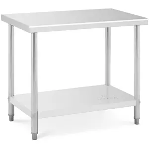 Nerezový pracovný stôl - 100 x 60 cm - nosnosť 90 kg