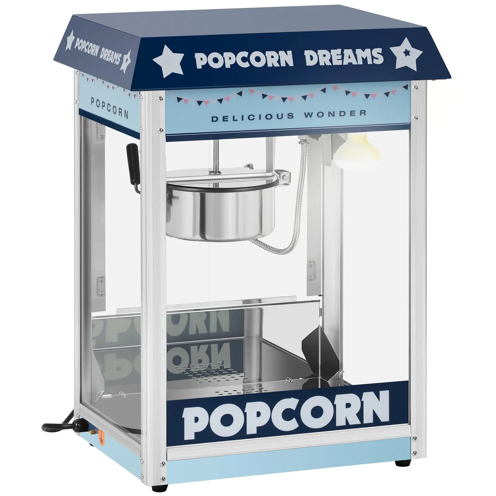 Stroj na popcorn - modrý (Materiál: Ušlechtilá ocel)