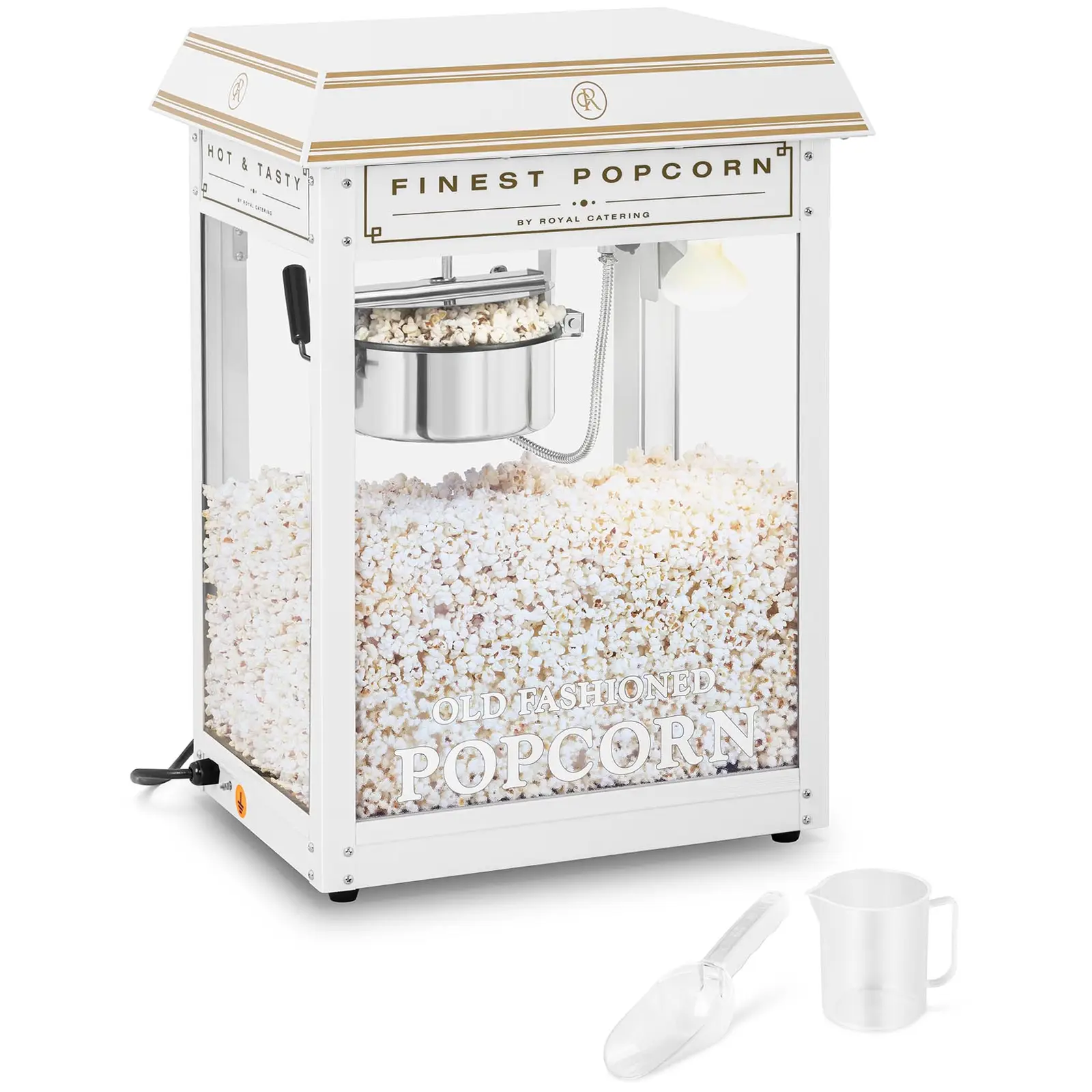 Levně Stroj na popcorn- bílo-zlatý - Stroje na popcorn Royal Catering