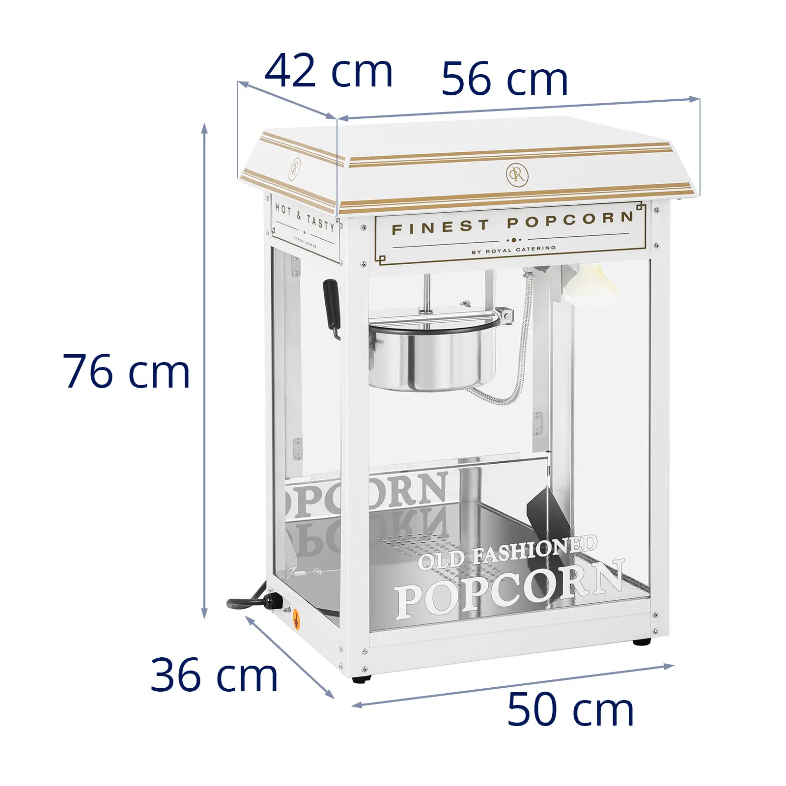 Factory second Popcorn Machine - white & gold