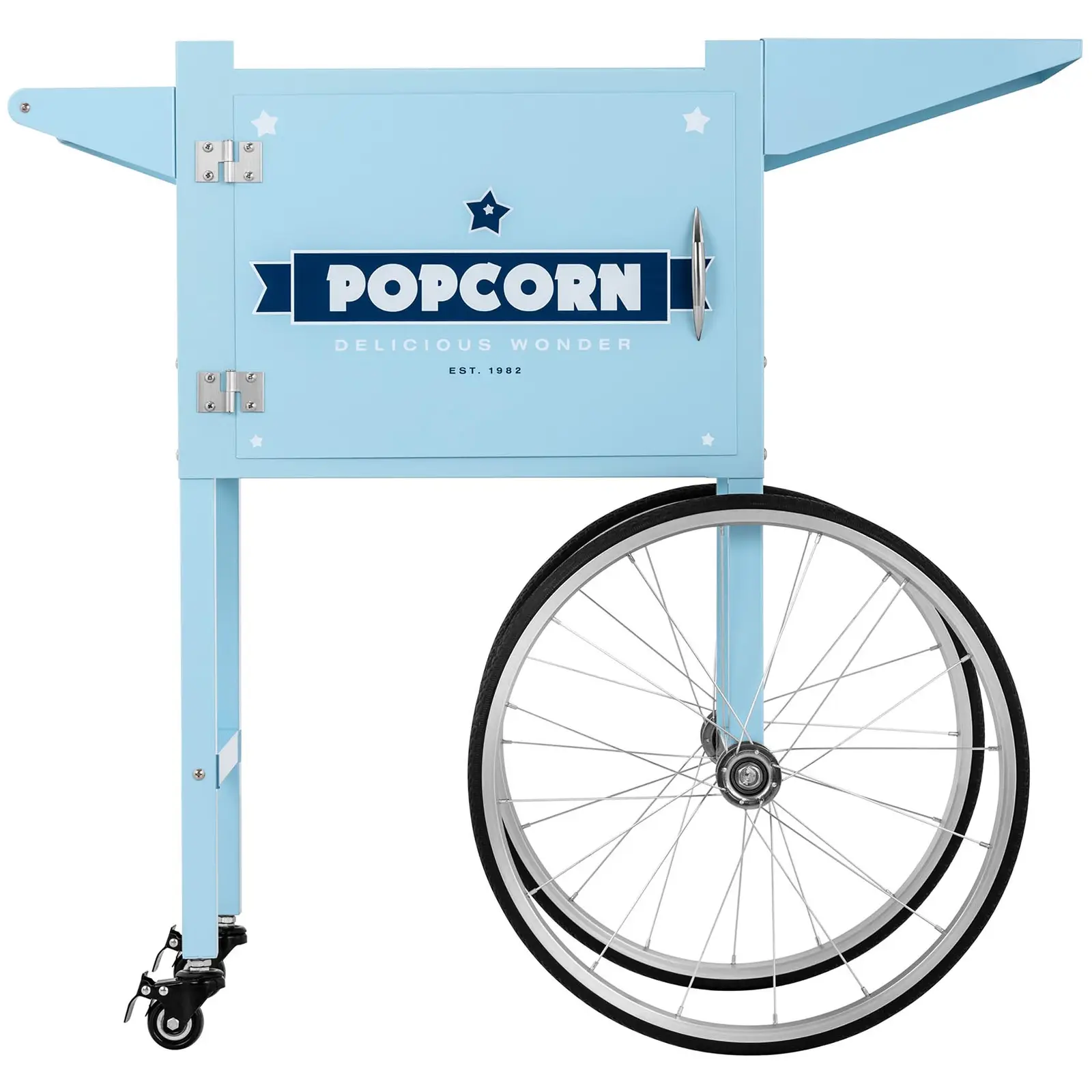 Vozík na stroj na popcorn - modrý (Barva: Modrá)