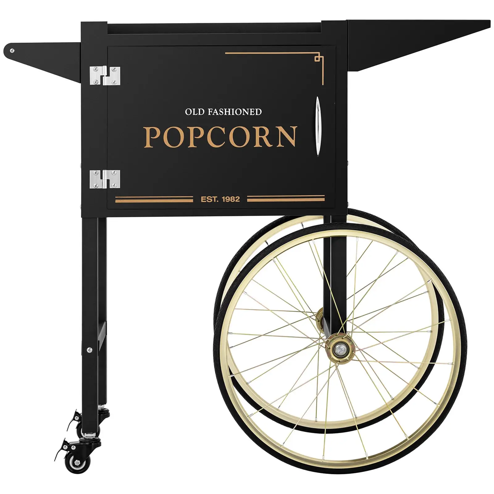 Vozík na stroj na popcorn - čierno-zlatý