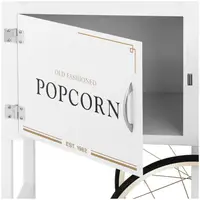 Wózek do popcornu - 51 x 37 cm - biało-złoty