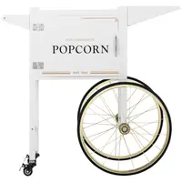 Vogn til popcornmaskine - hvid og guld