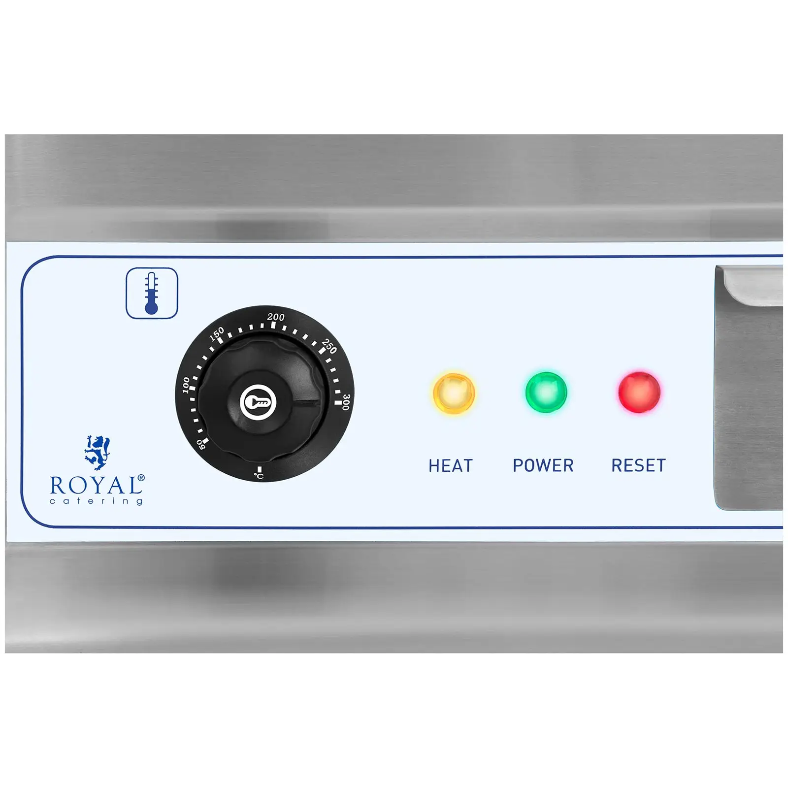 Plancha électrique double - 60 cm - Lisse - 2 x 3 200 W (Matériau(x): Acier inoxydable)