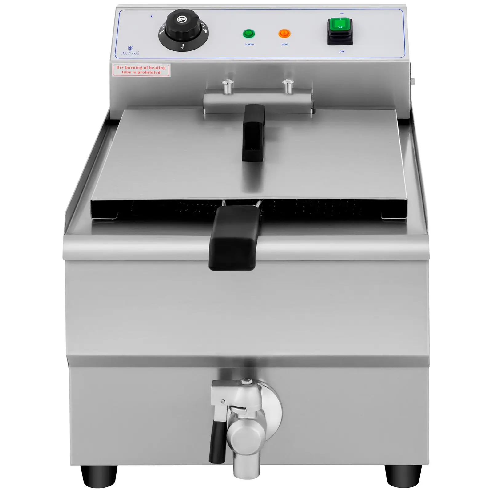 Friteuse électrique - 16 litres - robinet de vidange - 230 V