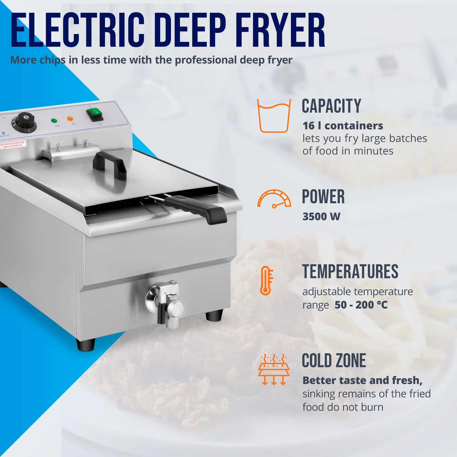 Frigider electric - 16 litri - robinet de scurgere - 230 V (Robinet de scurgere: Da)